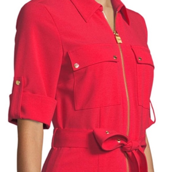 New! MICHAEL KORS Belted Shirtdress - Picture 4 of 4